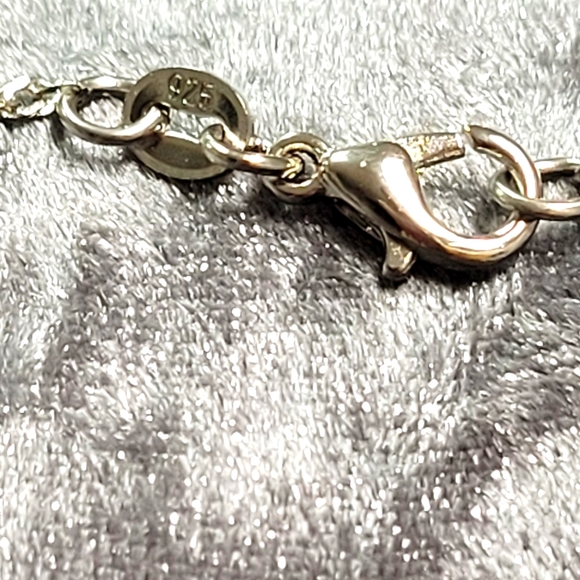 925S  Romantic Love Heart Necklace Hoop Earrings Set - Picture 2 of 6